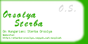 orsolya sterba business card